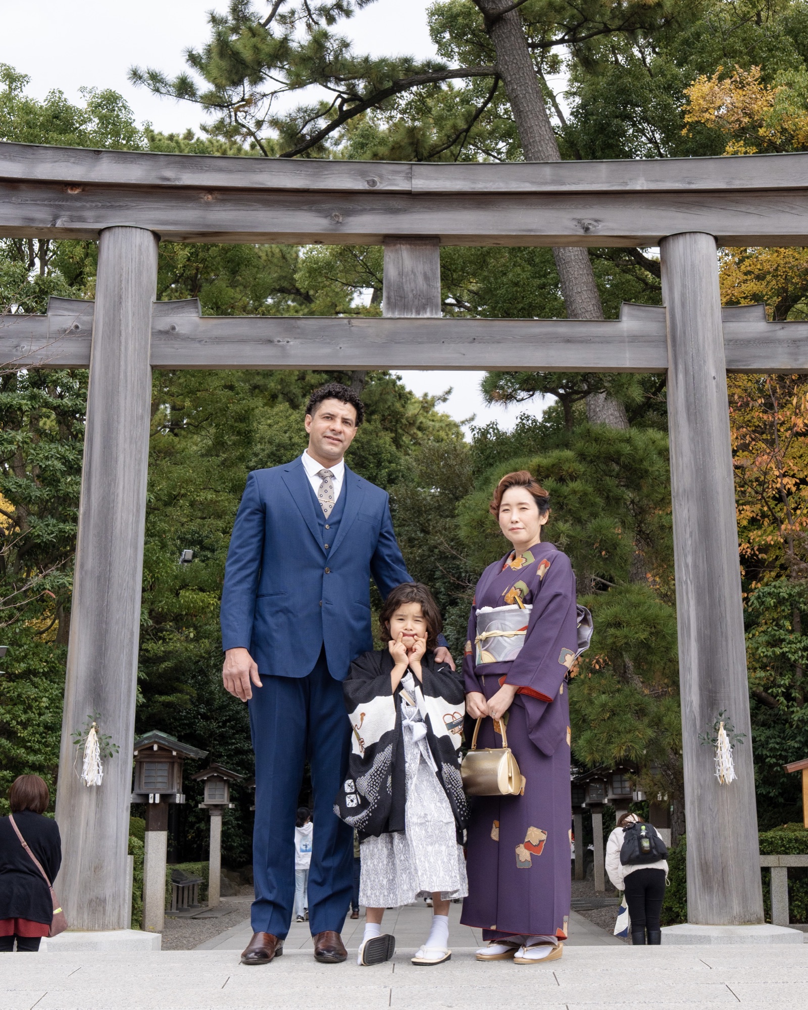 七五三の家族写真